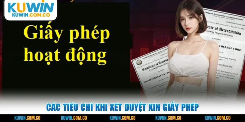 Các tiêu chí khi xét duyệt xin giấy phép